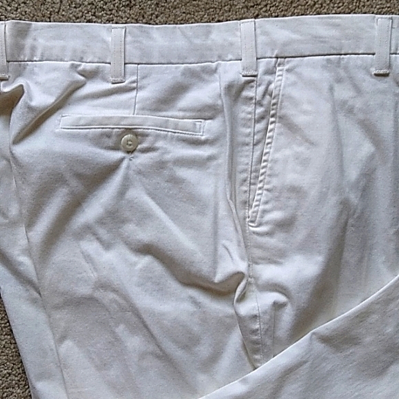 ROUNDTREE & Yorke Pants Easy Care Classic Fit White Dress Pants Trousers 36 - Picture 2 of 7